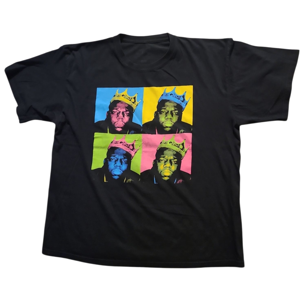 Multi Color Square The Notorious B.I.G Official Short Sleeve Crew Neck Size XL